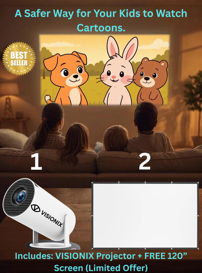 VISIONIX projector + VISIONIX MaxScreen 120"