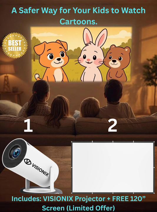 VISIONIX projector + VISIONIX MaxScreen 120"